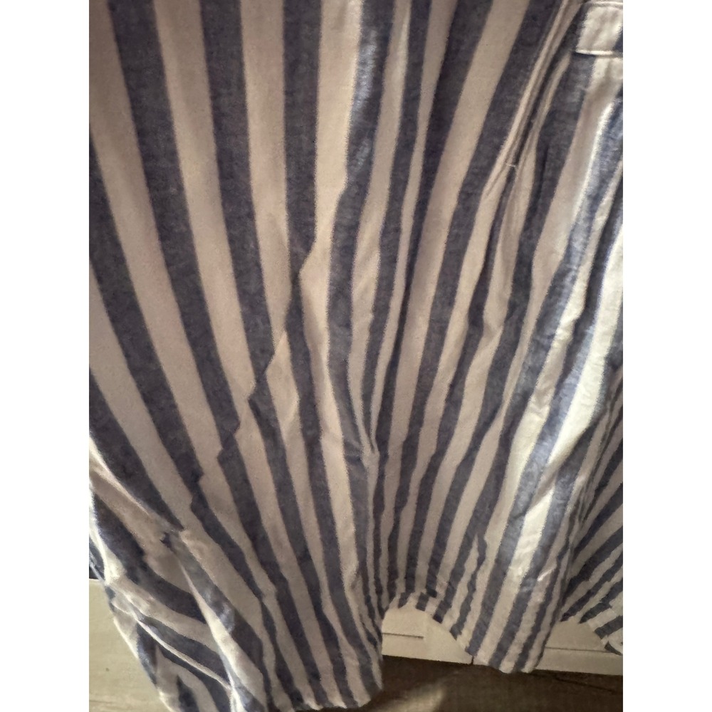 Hope & Harlow Womens Blue White Striped Sleeveless Shirt Dress Size‎ 10 Collared - Picture 2 of 5